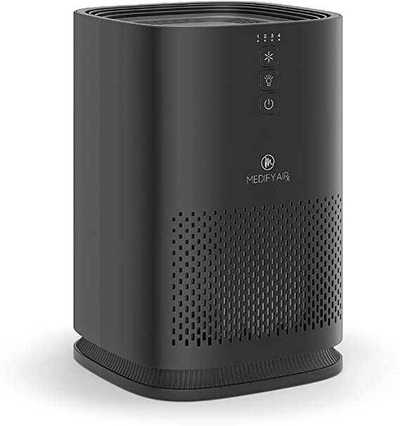 Medify MA-14 Air Purifier with H13 True HEPA Filter | 18 sq m Coverage | for Allergens, Smoke, Smokers, Dust, Odors, Pollen, Pet Dander | Quiet 99.9% Removal to 0.1 Microns | Black, 1-Pack