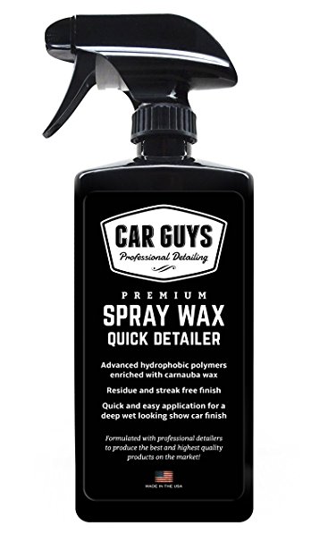 Synthetic High Gloss Detailing Spray Wax – Super Quick & Easy to Use - Longest Lasting Hybrid Spray Sealant enriched with Carnauba Wax – Deep & Wet Liquid Glass Reflection – Car Wax by CarGuy