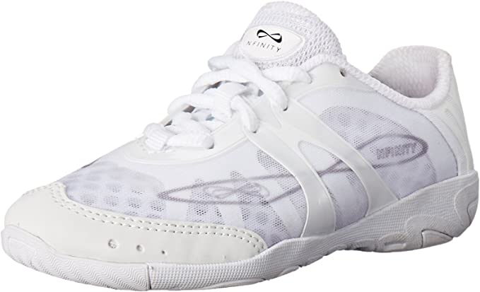 Nfinity Vengeance Cheer Shoe | Competition & Varsity Cheer Gear | Adult & Youth Cheerleading Uniform Shoes | Cheerleader Supplies | Nfinity Signature Bubble Laces | White