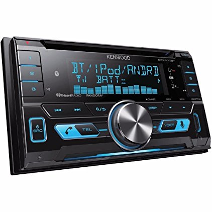 Kenwood DPX530BT Double-DIN In-Dash CD /MP3 /USB Bluetooth AM/FM Car Stereo Receiver with High Resolution Audio Compatibility Pandora/iHeart Radio/SiriusXM/ iPhone and Android App Ready