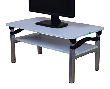 Uncaged Ergonomics LIFT Tall Adjustable Height Computer Monitor Stand Riser for Sitting & Standing, WHITE (LIFTw)