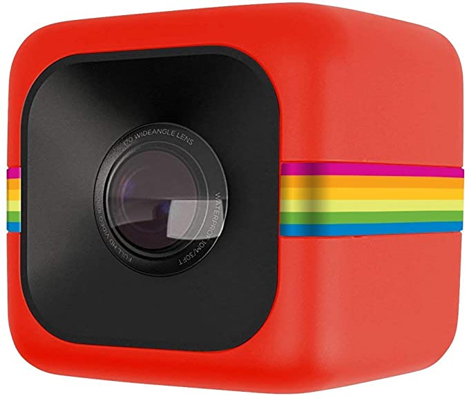 Polaroid Cube Act II HD 1080P Mountable Weather-Resistant Lifestyle Action Video Camera (Red) 6MP Still Camera w/Image Stabilization, Sound Recording, Low Light Capability & Other Updated Feature