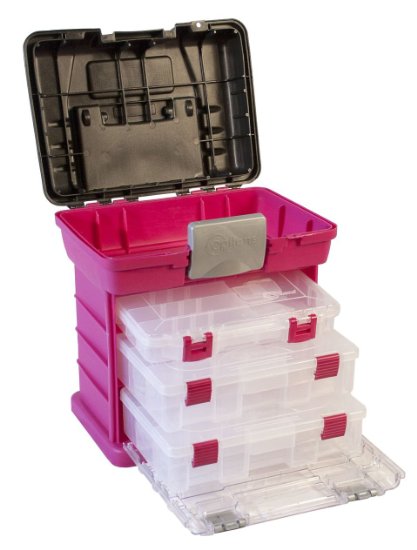 Creative Options 1363-85 Grab N' Go Rack System with Two No.2-3630 Deep Pro-Latch Organizers and One No.2-3650 Organizer, Magenta/Sparkle Gray