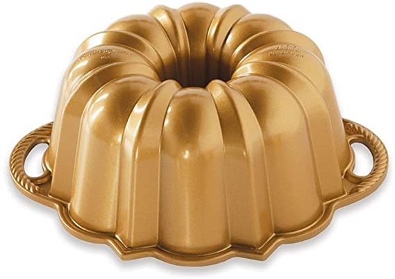 Nordic Ware 51277 Anniversary Bundt 6 Cup, Gold