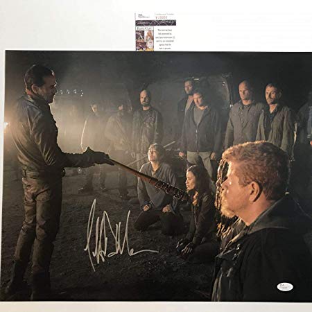 Autographed/Signed Jeffrey Dean Morgan Negan The Walking Dead 16x20 Photo JSA COA #2