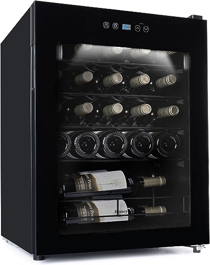 Honeywell 24 Bottle Compressor Wine Cooler Refrigerator, Compact Wine Cellar For Red, White, Champagne or Sparkling Wine, Digital Temperature Control, Glass Door