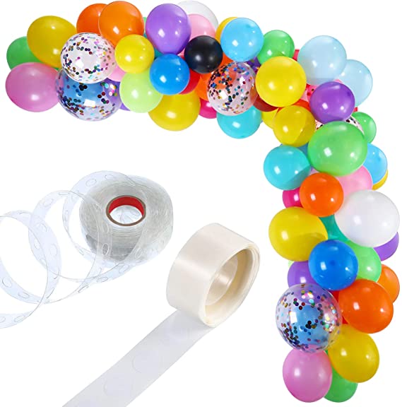 Tatuo 112 Pieces Balloon Garland Kit Balloon Arch Garland for Wedding Birthday Party Decorations (Multi Color)