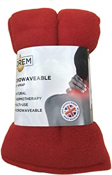 Microwave Heat Pad; Wheat Bags Microwavable. Unscented Body Heat Wrap with Fastener. A Multi-use Natural Way to Support Pain. (Red)