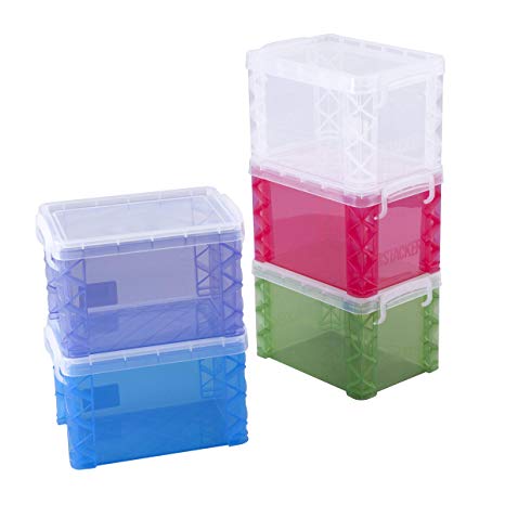 Super Stacker 4 x 6 Inch Index Card Box, Assorted Colors, 1 Box (61614)