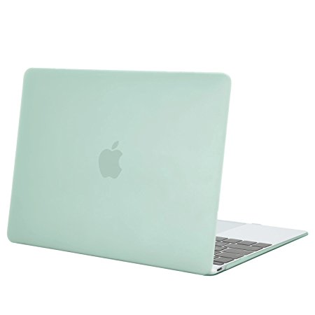 Mosiso Plastic Hard Case Cover for MacBook 12 Inch with Retina Display Model A1534 (Version 2017/2016/2015) - Mint Green