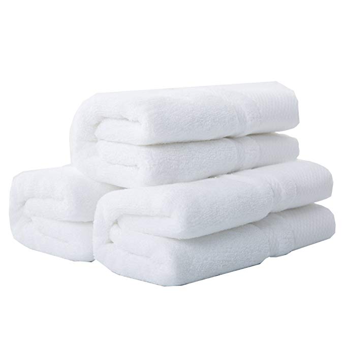 sense gnosis Super Soft White Hand Towels Ultra Absorbent Quick Dry 100 Percent Cotton Towel (13-Inch-by-29-Inch), 3 Pieces