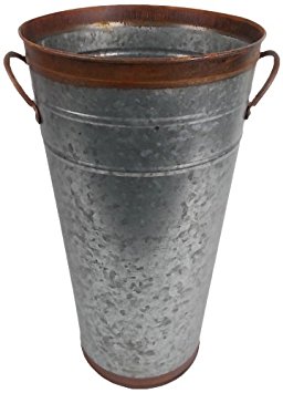 Craft Outlet Two Tone Flower Bucket, 15-Inch