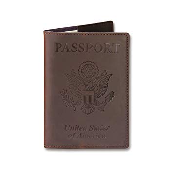 SwissElite Genuine Leather Passport Cover Holder For Men & Women in 6 Colors