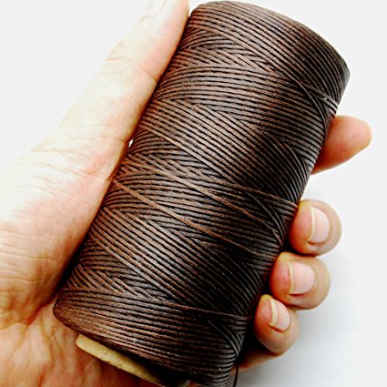 284yrd deep brown Leather Sewing Waxed Thread 150D 1mm Leather Hand Stitching 125g