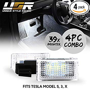 BRIGHTEST 948 Lux USR Edition x4 PCS Bright White LED Interior Light Fit For TESLA Model 3, Model S, Model X