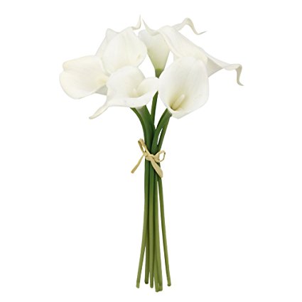 10pc set Real Touch calla lily-Feels just like real (Natural White)