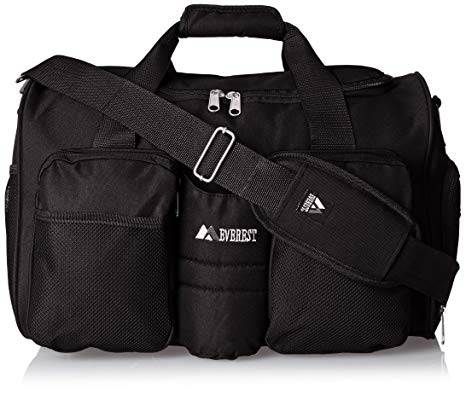 Everest Gym Bag with Wet Pocket, Black, One Size