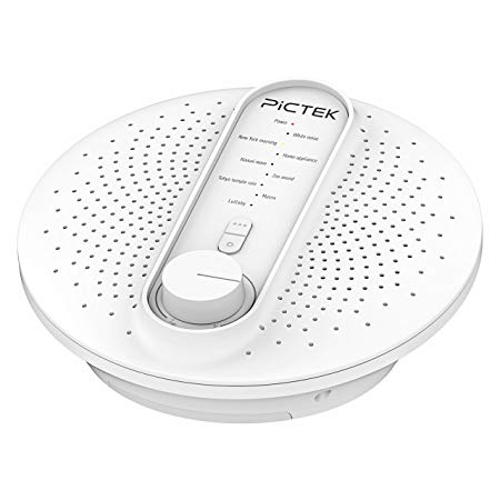 PICTEK White Noise Machine, Lullaby Timing Baby Sound Machine Insomnia Anxiety Sleep Therapy System with 24 Soothing Natural Sounds for Yoga Sound Spa Relaxation, Crib and Home Well-Sleeping