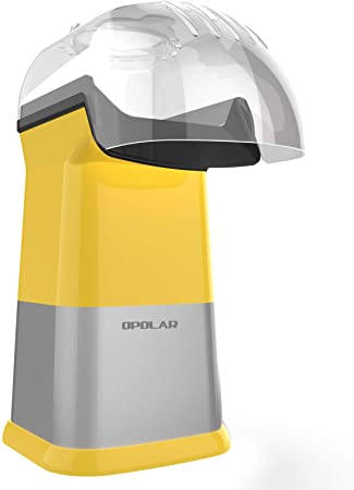 Popcorn Maker Machine for Home, 1200W Hot Air Popcorn Poppers for Healthy Snack, No Oil Needed (Yellow)