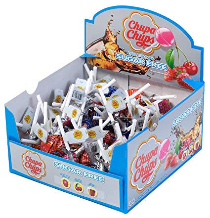 50 x Chupa Chups SUGAR FREE Lolly Assorted Flavours