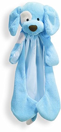 Baby GUND Spunky Huggybuddy Stuffed Animal Plush Blanket, Blue, 15"