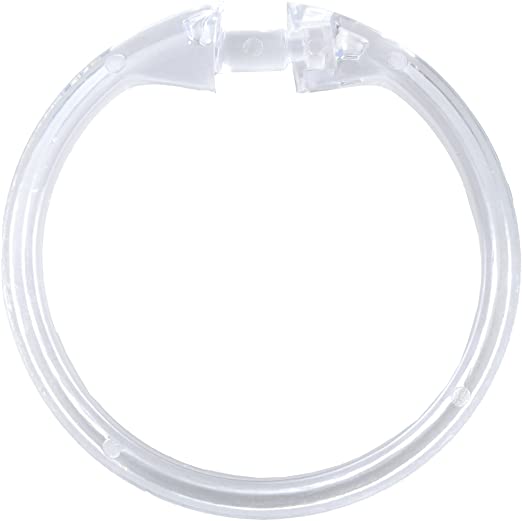 SlipX Solutions Premium Plastic Shower Rings (Clear)