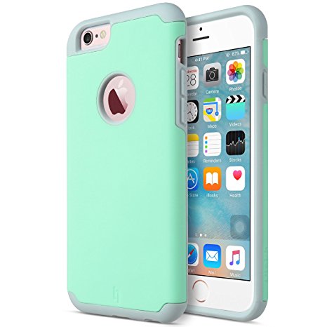 iPhone 6 Case, ULAK iPhone 6S Case Dual Layer Shockproof [Drop Protection] Slim Hybrid Impact Skin Case Cover for Apple iPhone 6 6S (4.7 Inch) (Turquoise/Grey)