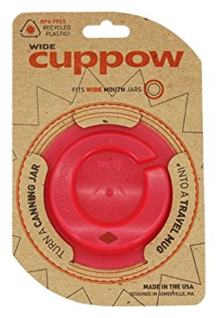 Cuppow Canning Jar Drinking Lid - Wide Mouth - Pink