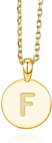 PAVOI 14K Rose Gold Plated Letter Necklace for Women | Gold Initial Necklace for Girls