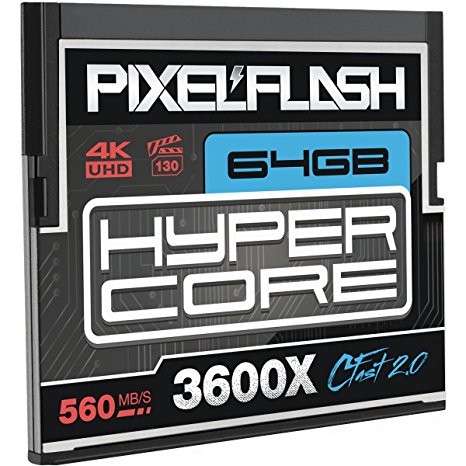64GB PixelFlash HyperCore CFast 2.0 Memory Card 3600X up to 560MB/s SATA3 C Fast for Phase One Leica Alexa Mini Canon Nikon Hasselblad Blackmagic Ursa and More