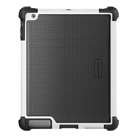Ballistic Tough Jacket Series Case for only Apple iPad 2, iPad 3, and iPad 4 with viewing stand - not for iPad Air tablets - Black/White