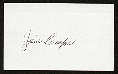 Jim Cooper signed autograph auto 3x5 index card Football Player Dallas Cowboys