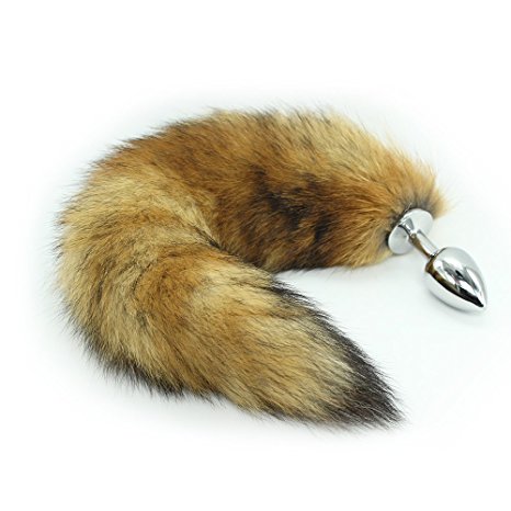 Nomisex Bigger Size Soft Wild Fox Tail Stainless Steel Anal Plug Butt for Women Suppositories Cospaly