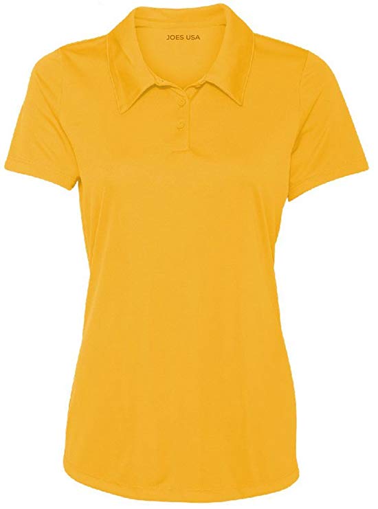 Women's Dri-Equip Golf Polo Shirts 3-Button Golf Polo's in 20 Colors XS-3XL