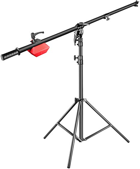 Neewer Pro Lamp Boom Stand Max Height 71 inches/180 centimeters with 88 inches/224 centimeters Holding Arm, 8.8 pounds/4 kilograms Counter Weight for Monolight Strobe Light Ring Light Softbox and More