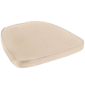 Chair Pad | Seat Padded Cushion with a Polycore Thread Soft Fabric with Straps and Removable Zippered Cover by Prime Products (Gold)