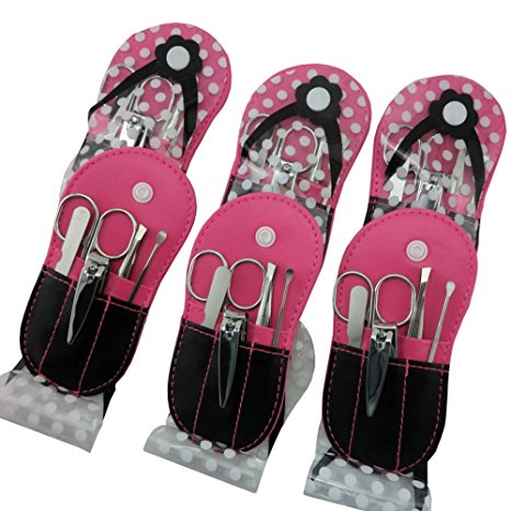 Polka Dot Flip Flop Design Manicure Kit (Set of 6 Kits)