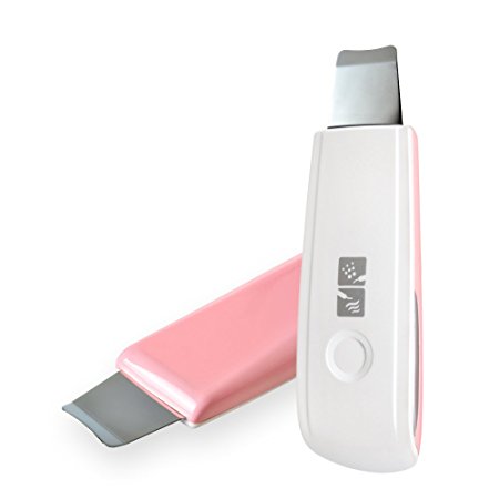 New Updated Version Ultrasonic Skin Scrubber Spatula & Infusion Exfoliation Extractions Facial Lifting Treatment (Pink)