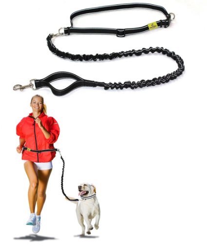 Best Quality Hands Free Dog Leash By Hertzko - Enjoy the Extra Freedom While Walking Running or Hiking with Your Dog - Strong Durable and Weather Resistant
