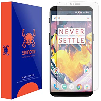 OnePlus 5T Screen Protector, Skinomi MatteSkin Full Coverage Screen Protector for OnePlus 5T Anti-Glare and Bubble-Free Shield