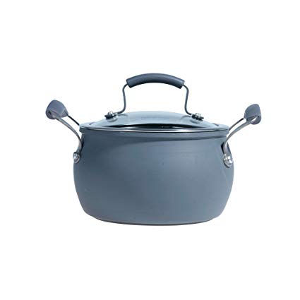 Epicurious Cookware Collection- Dishwasher Safe Oven Safe, Nonstick Hard Anodized 3 Quart Covered Soup Pot