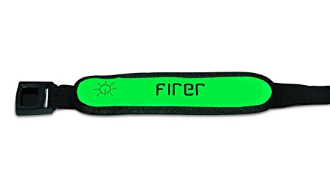 Firer Led Armband, Running Gear, Reflective, Safety Light, Cycling or Walking with Dog, Lightweight High Visibility Safety LED Light for Runners. "Created by Athletes"