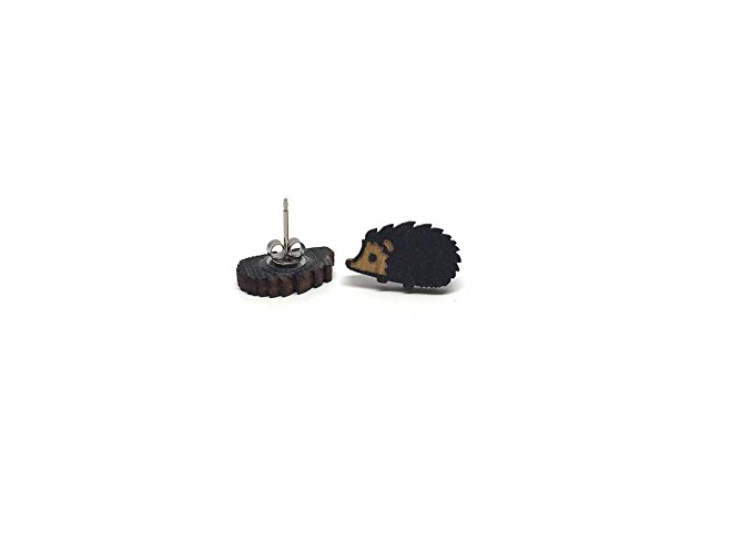 Hedgehog Earrings- Black