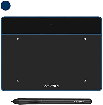 Drawing Tablet Pad - 5x3 Inch XP PEN Deco Fun XS Graphic Tablet with Battery-Free Passive Stylus, OSU Tablet for Sketch, Online Teaching, Remote-Working for PC, Windows, MAC, Android, Linux (Blue)