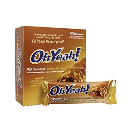 Oh Yeah! Bar, Peanut Butter and Caramel, 3-Ounce Bars, 12-count