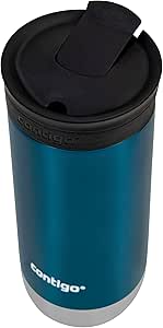 Contigo Huron 2.0 Snapseal Travel Mug | Stainless Steel Thermal Mug | Vacuum Flask | Leakproof Tumbler | Coffee to go Mug with BPA Free Easy-Clean Lid |Blueberry | 470 ml