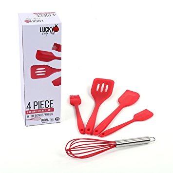 BONUS WHISK! Comes With These 4 Durable, Solid Coating, Cooking Tools. These Silicone Kitchen Utensils Are FDA Approved, BPA Free, & Dishwasher Safe. Great Items For A Gift, Or Kitchen Accessories.