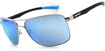 Peppers Barracuda Nickel Silver With Brown Polarized Lens Comes With Diamond Blue Mirror Sunglasses