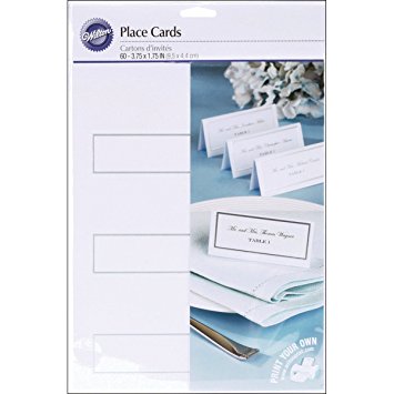 Wilton Silver Border Place Cards