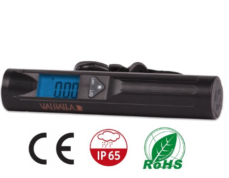 Luggage Scale Valhalla - Compact and IP65 Waterproof - With FREE Batteries Flashlight and E-Book